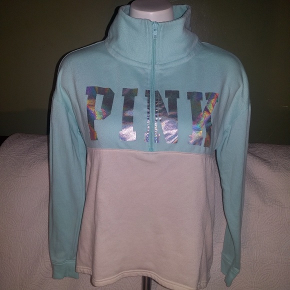 PINK Victoria's Secret Sweaters - PINK half zip pullover sweater